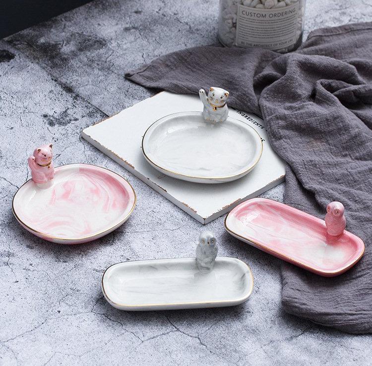 Marble Animal Accessories Organiser Plate - Nordic Side - 