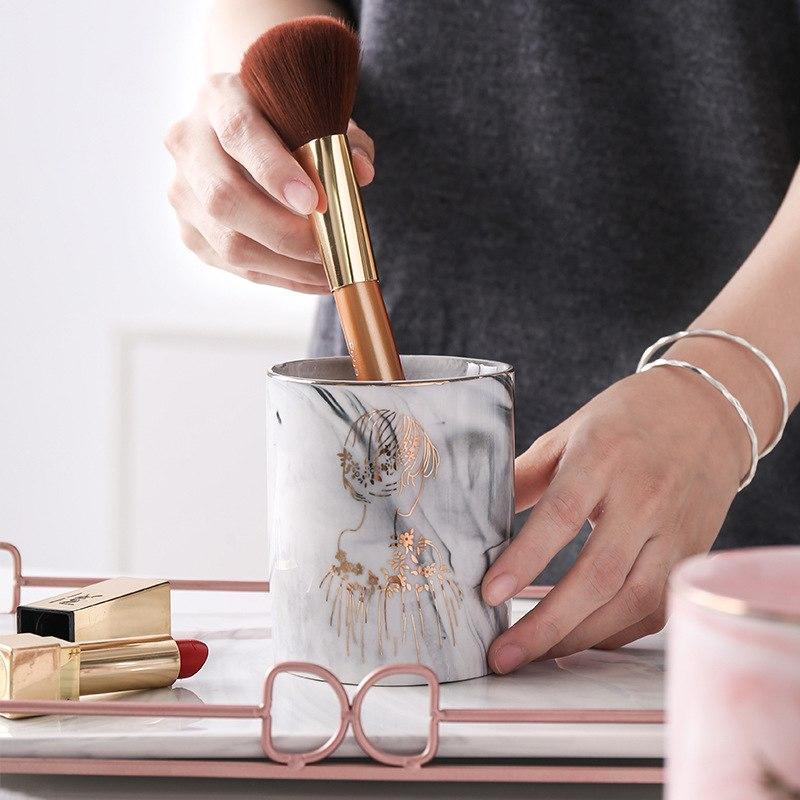 Marble Makeup Jar - Nordic Side - 