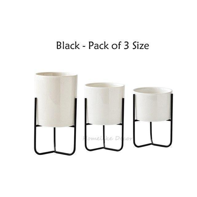 3 Pieces Set of Iron Vase - Nordic Side - 