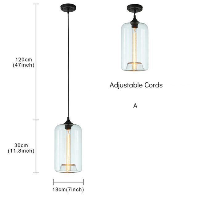 Transparent Colourful Pendant Light - Nordic Side - 