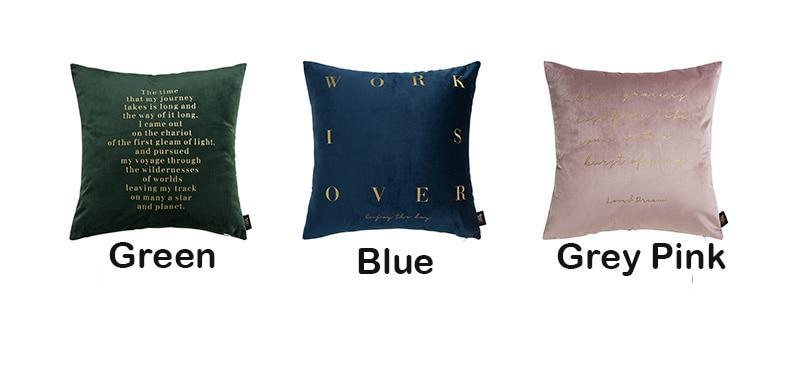 Velvet Cushions with Gold Letters - Nordic Side - 