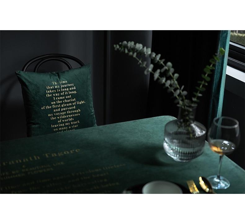 Velvet Cushions with Gold Letters - Nordic Side - 