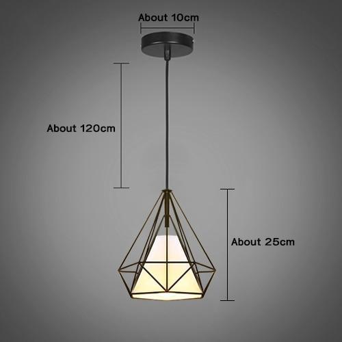 Modern Geometric Iron Pendant Light - Nordic Side - 