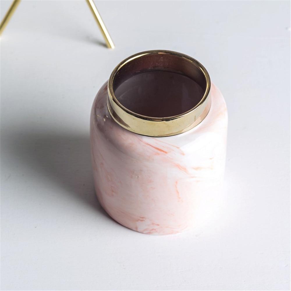 Coloured Marble Ceramic Mini Pot - Nordic Side - 