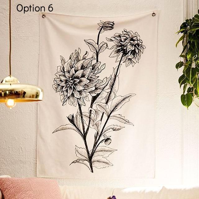 Boho Flowers Wall Cloth - Nordic Side - 