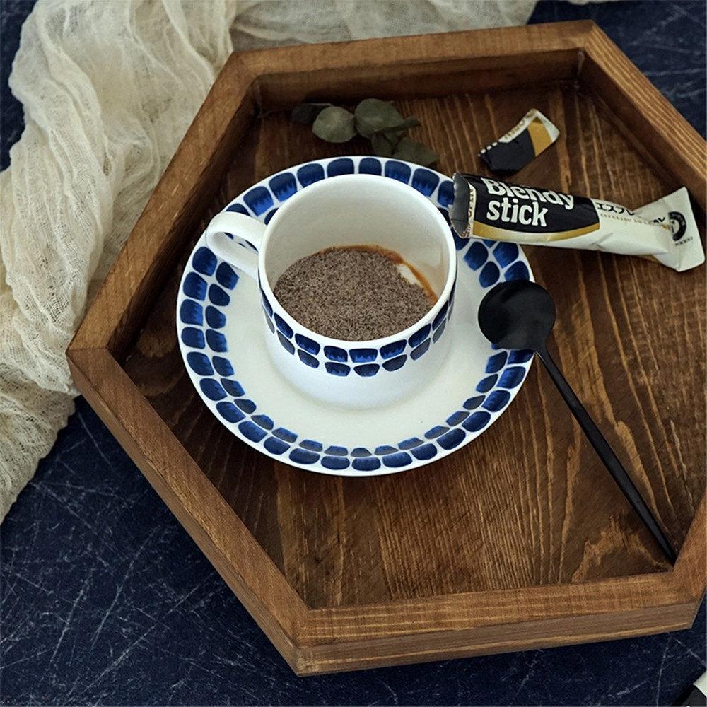 Wood Hexagonal Tray - Nordic Side - 