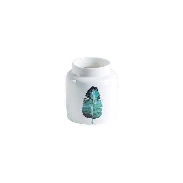 Palm Marble Ceramic Mini Pot - Nordic Side - 