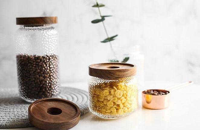 Textured Glass Jar - Nordic Side - 