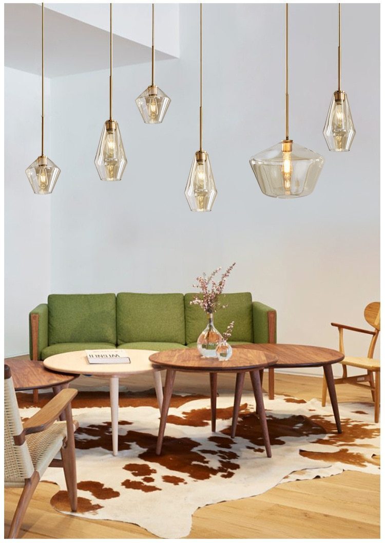 Transparent Glass Pendant Light - Nordic Side - 