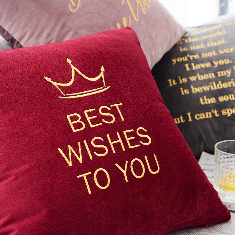 Velvet Cushions with Gold Letters - Nordic Side - 