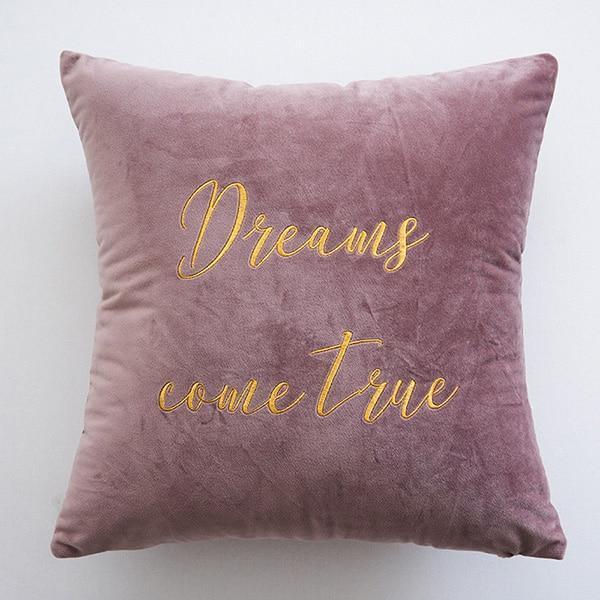 Velvet Cushions with Gold Letters - Nordic Side - 