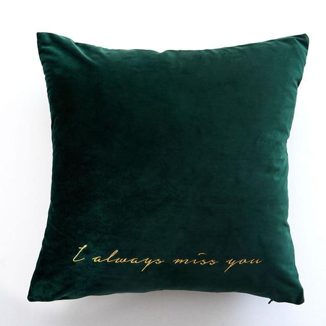 Velvet Cushions with Gold Letters - Nordic Side - 