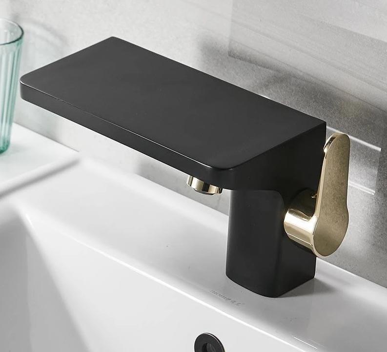 Portia - Porcelain Faucet with Mini Shelf - Nordic Side - 09-11, bathroom, bathroom-collection, bathroom-faucet, bathroom-shelf, fab-faucets, faucet, feed-cl0-over-80-dollars, kitchen, kitche