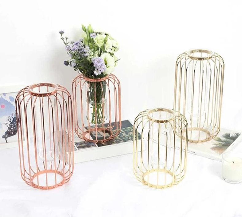 Florin - Modern Iron Frame Vase - Nordic Side - modern-pieces