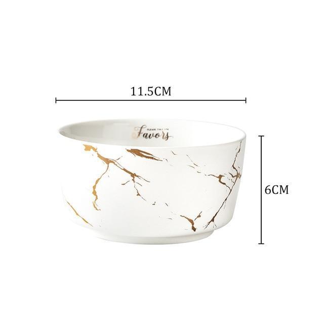 Marble Black & White Bowl - Nordic Side - 