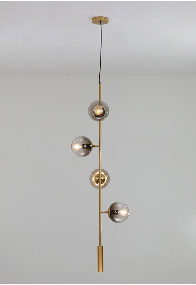 Round Glass Straight Pendant Light - Nordic Side - 