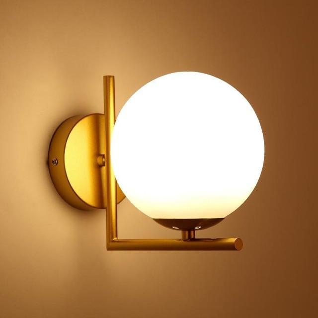 Modern Black & Gold Wall Light - Nordic Side - 