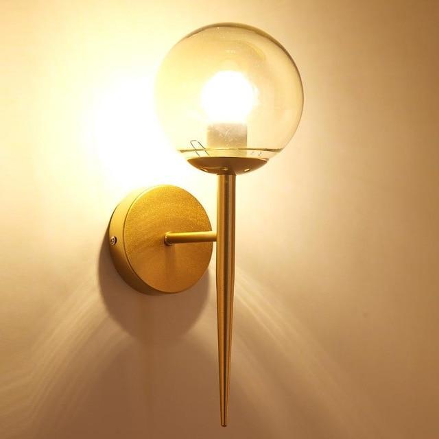 Modern Black & Gold Wall Light - Nordic Side - 