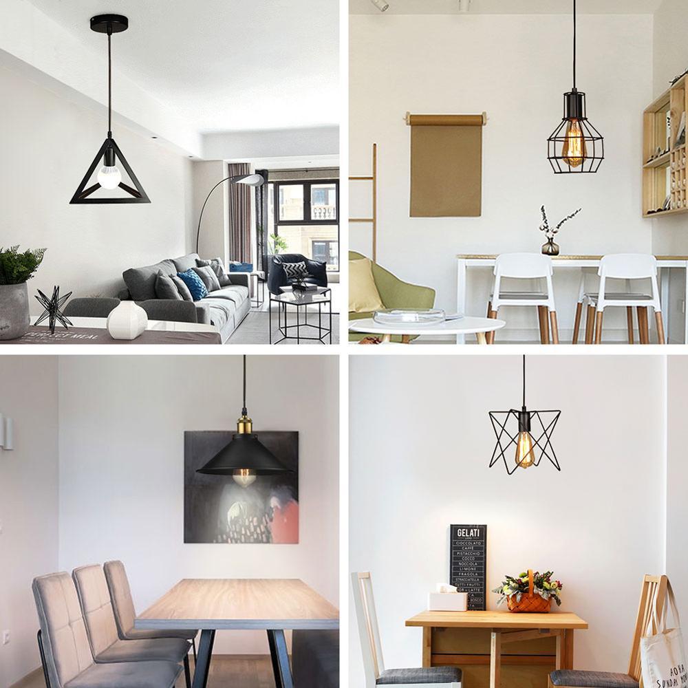 Modern Geometric Iron Pendant Light - Nordic Side - 