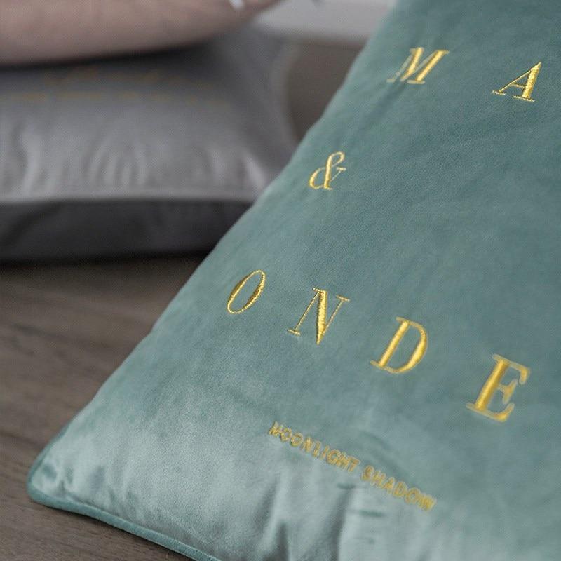 Velvet Cushions with Gold Letters - Nordic Side - 