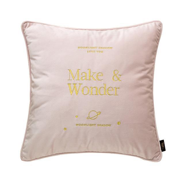 Velvet Cushions with Gold Letters - Nordic Side - 