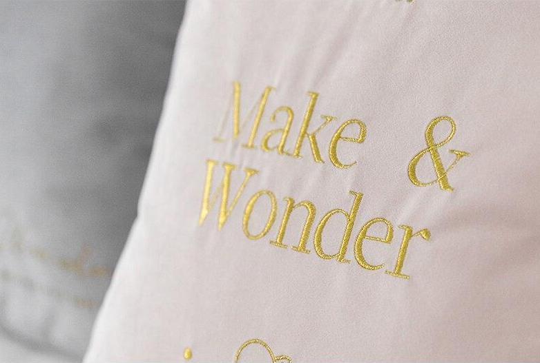 Velvet Cushions with Gold Letters - Nordic Side - 