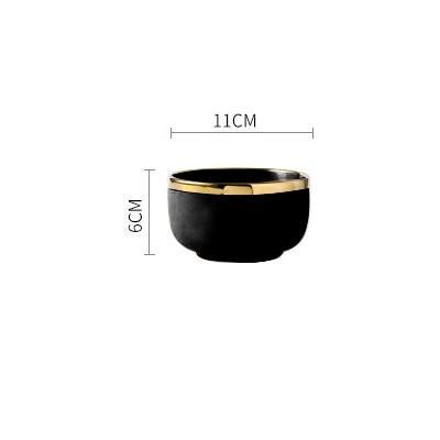 Black & Pink Dinnerware with Gold Rim - Nordic Side - 