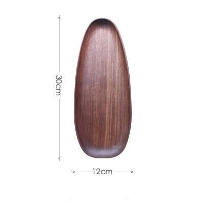 Acacia Wood Oval Plate - Nordic Side - 