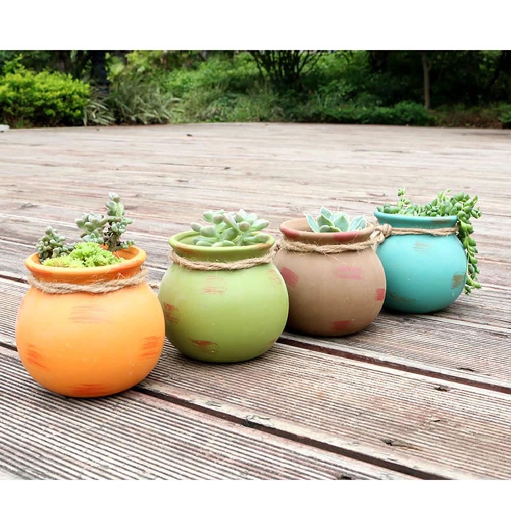 4 Piece Ceramic Wall Mount Planter Pot - Nordic Side - 02-13, feed-cl1-planters, modern-planter-collection