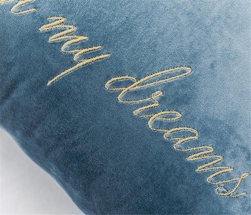 Velvet Cushions with Gold Letters - Nordic Side - 