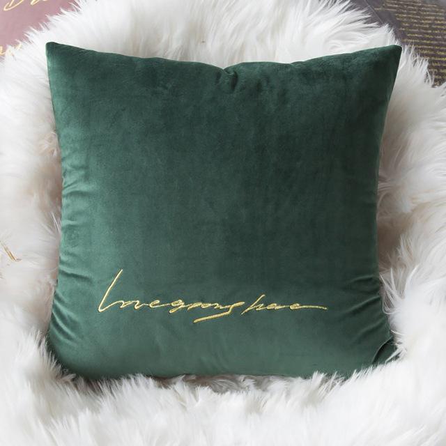 Velvet Cushions with Gold Letters - Nordic Side - 