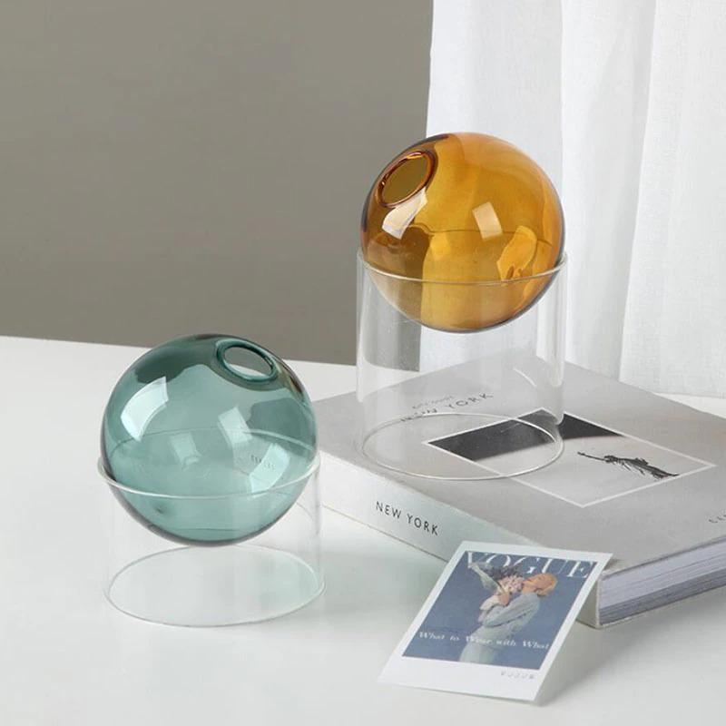 Mini Colorful Spherical Glass Vase