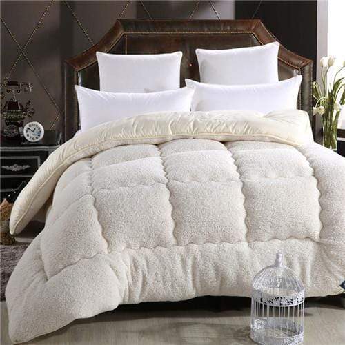 Shearling Winter Duvet - Nordic Side - bed, bedding, duvet