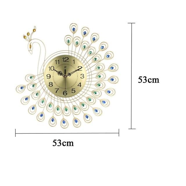 Tiboy - Luxury Peacock 3D Wall Clock - Nordic Side - Decor, Wall Clock