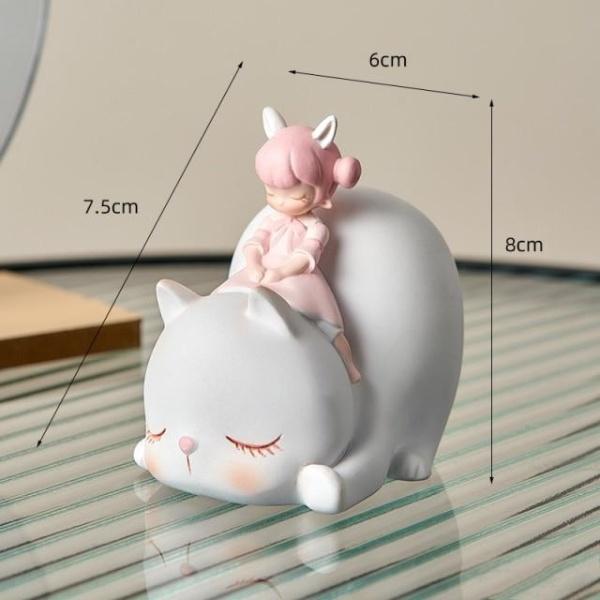 Cute Dreamy Animal Girl Decor Figurines